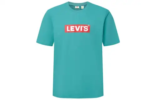 Levis T Shirts Men's Green Crew Neck Moderate Straight Fit