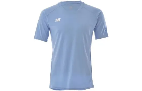 New Balance T Shirts Men's Light Blue Crew Neck Moderate Straight Fit