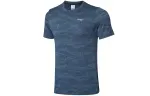 Li Ning Running Collection T Shirts Men's Pirate Blue Crew Neck Moderate Straight Fit