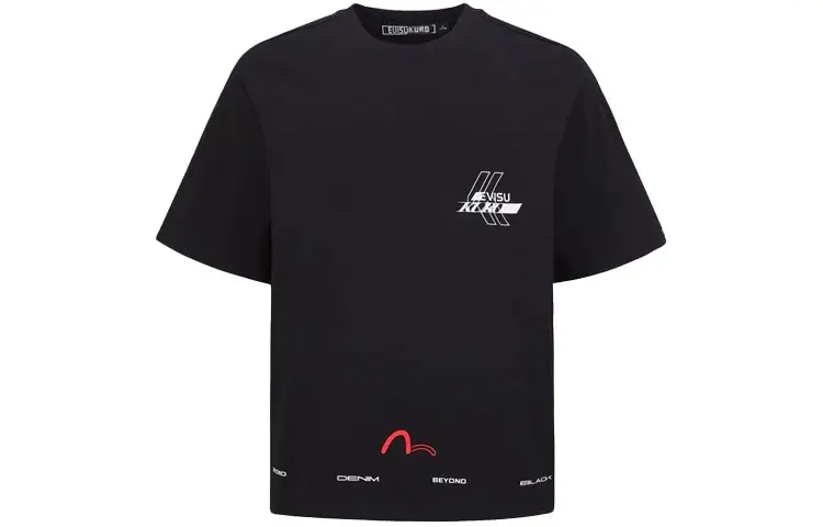 EVISU T Shirts Men's Crew Neck Moderate Straight Fit