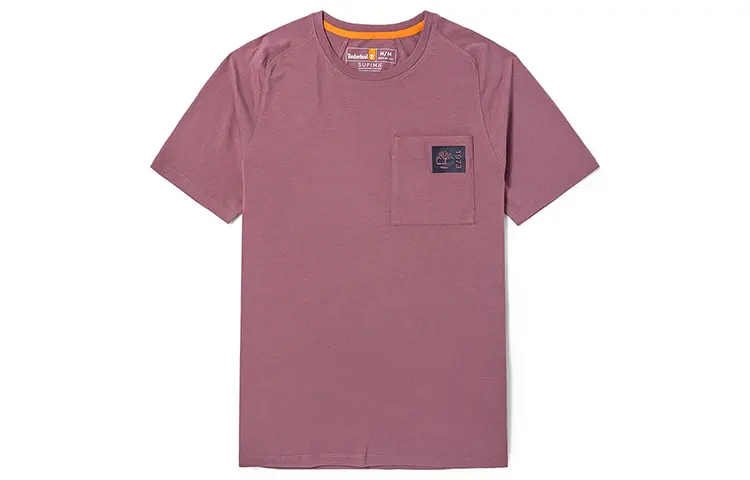 Timberland T Shirts Men's Grape Milkshake Crew Neck Moderate Straight Fit