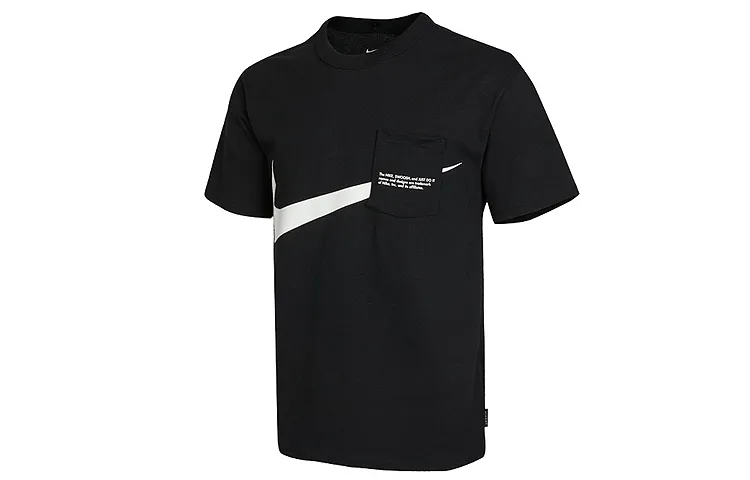 Nike T-Shirts Men's Black Crew Neck Moderate