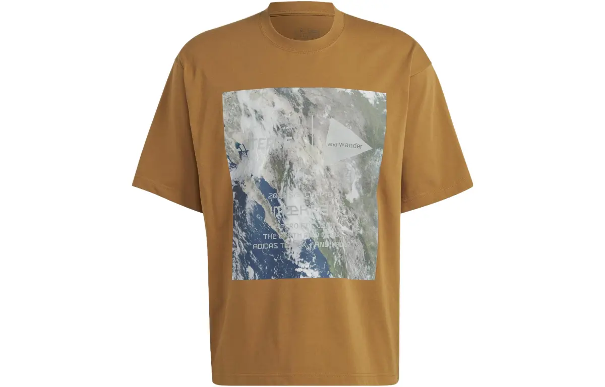 Adidas TERREX X And Wander T-Shirts Unisex Yellow Crew Neck Moderate Straight Fit