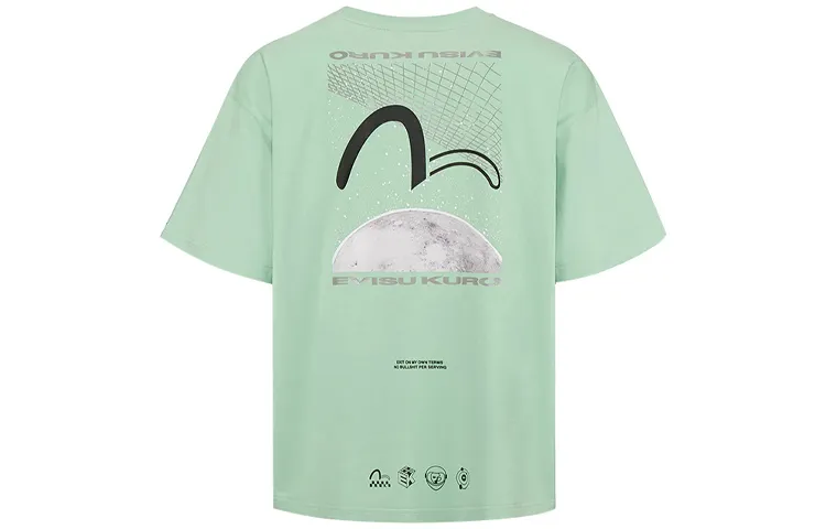 EVISU T Shirts Men's Crew Neck Moderate Straight Fit