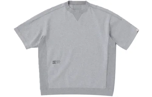 New Balance T Shirts Men's Gray Crew Neck Moderate Straight Fit