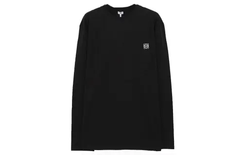 LOEWE T Shirts Men's Black Crew Neck Moderate Straight Fit