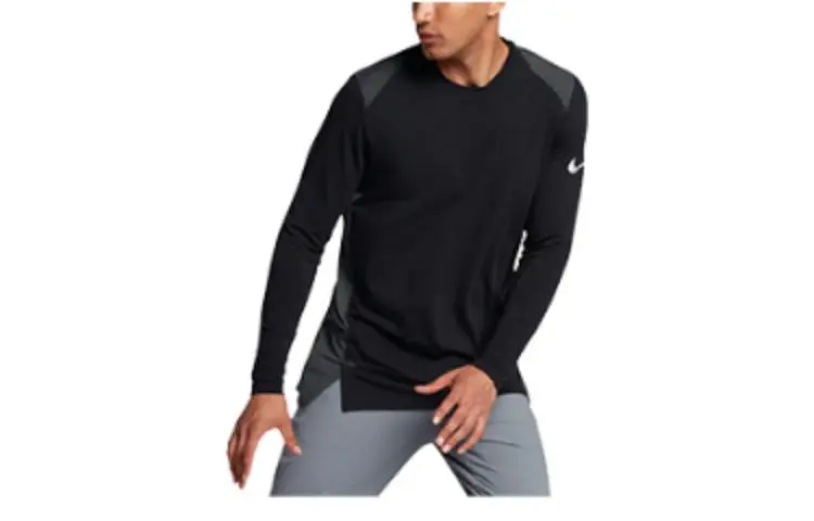 Nike T-Shirts Men's Black White Crew Neck Moderate Other
