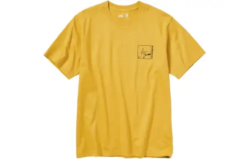 UNIQLO T Shirt Unisex Light Yellow