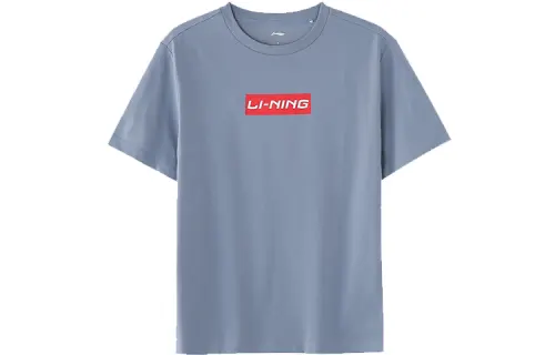 Li Ning Sports Fashion Collection T Shirt Unisex Flint Stones Blue