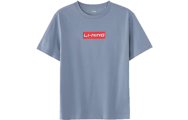 Li Ning Sports Fashion Collection T Shirt Unisex Flint Stones Blue