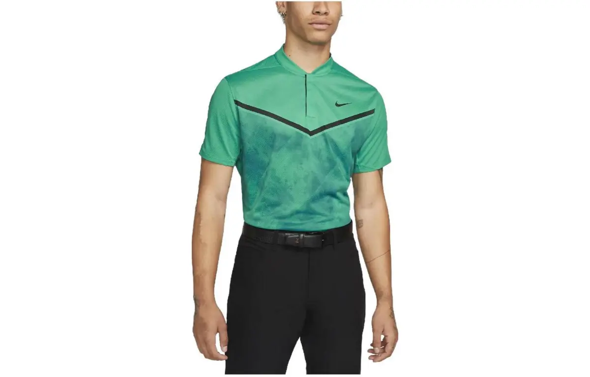 Nike T-Shirts Men's Ocean Green Crew Neck Moderate Straight Fit