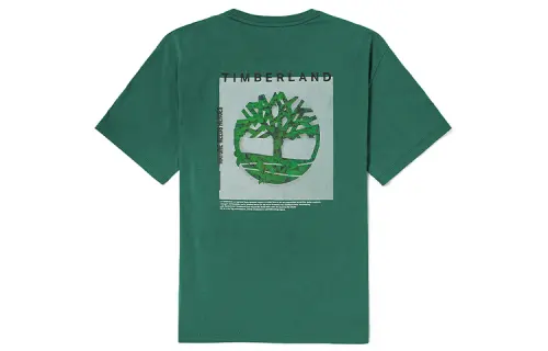 Timberland T Shirts Men's Green Crew Neck Moderate