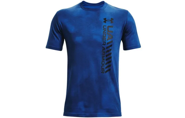 Under Armour T-Shirts Men's Blue Crew Neck Moderate Straight Fit