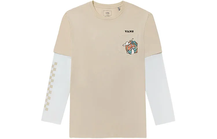 Vans T-Shirts Unisex Oat Crew Neck Moderate Mock Two-Piece