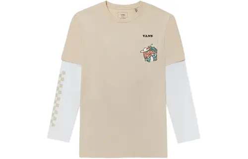 Vans T Shirts Unisex Oat Crew Neck Moderate Mock Two Piece