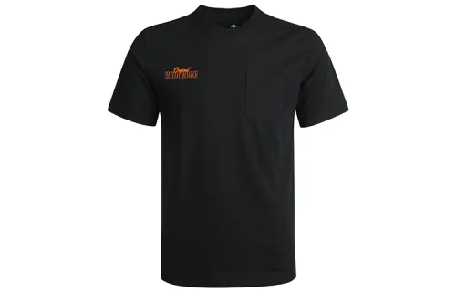 Converse T Shirts Men's Ink Black Crew Neck Moderate Straight Fit