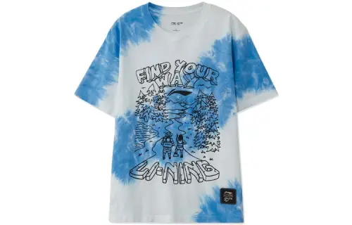 Li Ning Sports Fashion Collection T Shirt Unisex Blue