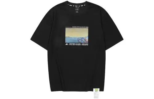 Skechers Cultural Creativity Collection T Shirts Unisex Carbon Black Crew Neck Moderate Straight Fit