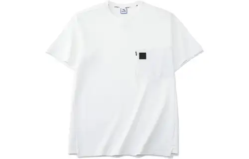 ANTA T Shirts Men's White Crew Neck Moderate Straight Fit