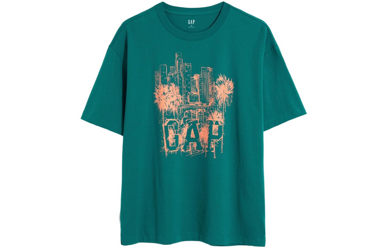Мужская футболка GAP Logo (зеленая)