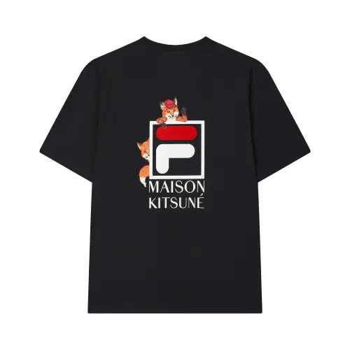 FILA x Maison Kitsune Little Fox T Shirt Men's Legend Blue