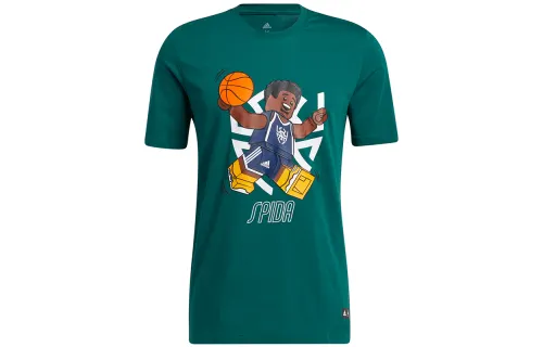 Adidas, lego, basketball constructor, sports green short sleeve T-shirt