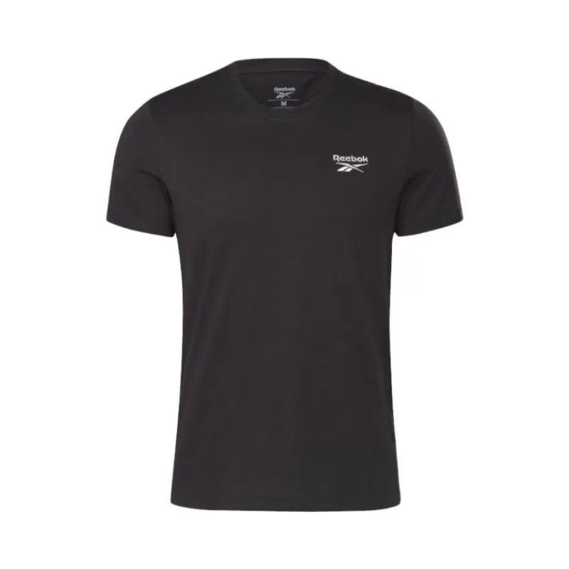 Reebok T-Shirts Men's Black Crew Neck Moderate Straight Fit