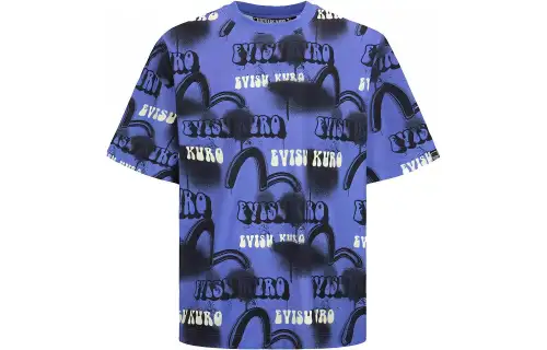 EVISU SS22 Drop Shoulder Sleeve T Shirt Men's