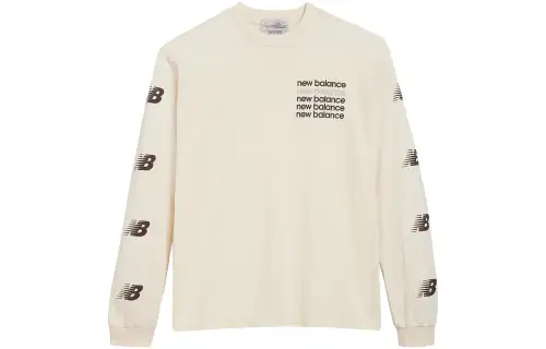 New Balance New Balance X AURALEE T Shirts Unisex Ecru Crew Neck Moderate Straight Fit