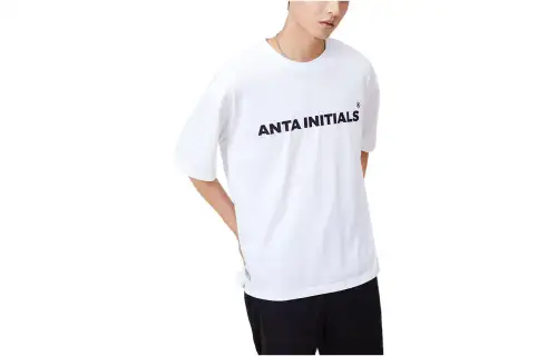 ANTA T Shirts Unisex White Crew Neck Moderate Straight Fit