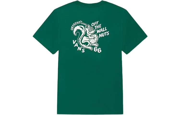 Vans T-Shirts Unisex Green Crew Neck Moderate Straight Fit