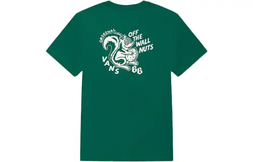 Vans T Shirts Unisex Green Crew Neck Moderate Straight Fit