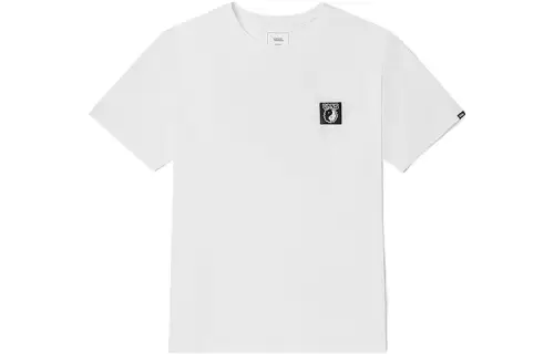 Vans T Shirts Unisex White Crew Neck Moderate Straight Fit
