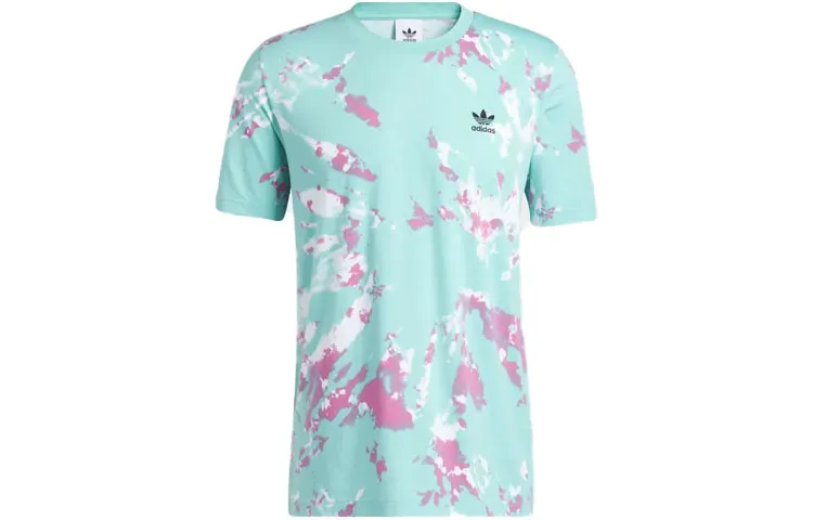 Adidas Originals Peak TaiChi T-Shirts Men's Sour Green Crew Neck Moderate Straight Fit