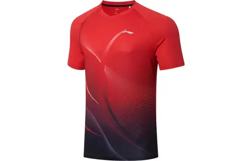 Li Ning Table Tennis Collection T Shirt Unisex Total Cherry Red