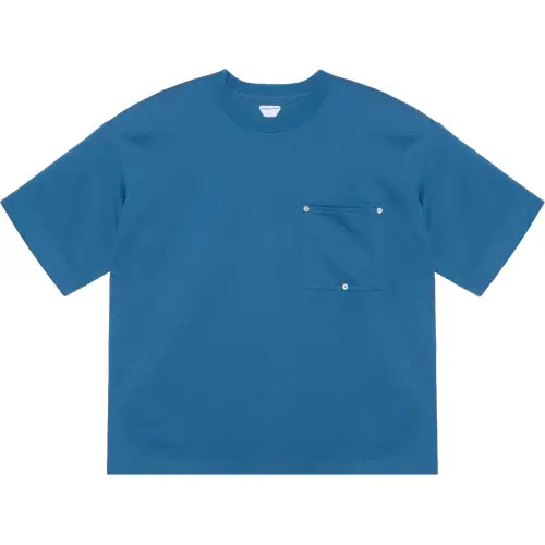 Bottega Veneta Solid Color Crew Neck Pullover Short Sleeved SS23 T Shirt Men's Blue