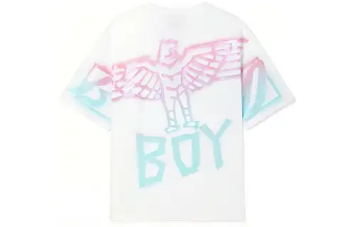 Boy London T Shirts Men's White Crew Neck Moderate Heavyweight
