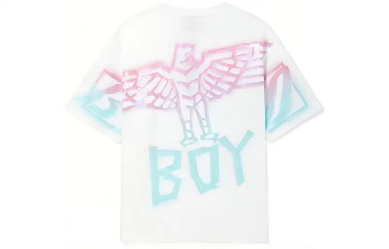Boy London T Shirts Men's White Crew Neck Moderate Heavyweight