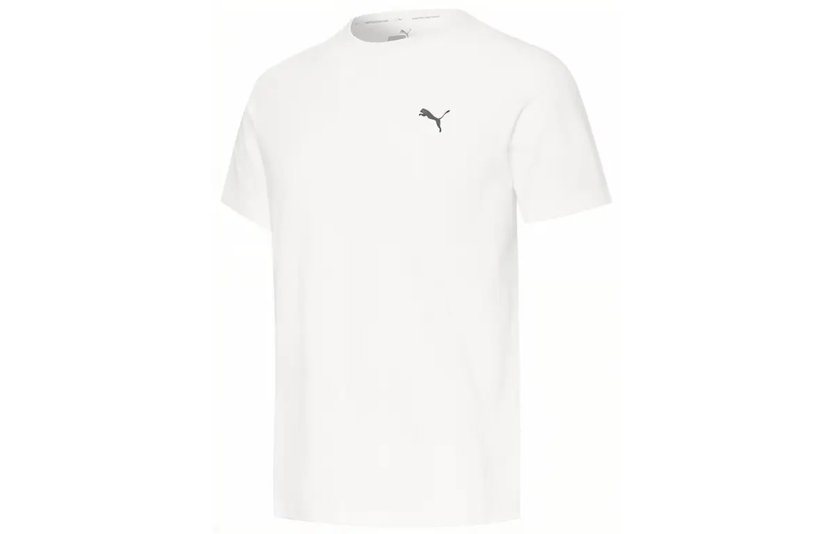PUMA T-Shirts Men's White Crew Neck Moderate