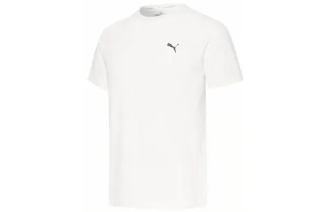 PUMA T-Shirts Men's White Crew Neck Moderate