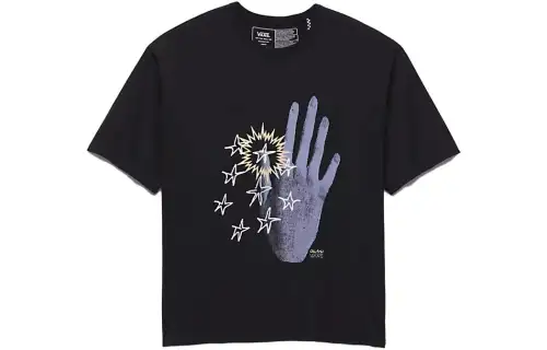 Vans X QUASI SS23 T Shirts Unisex Black Crew Neck Moderate Straight Fit