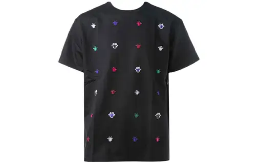 DIOR Quarterly New Products T Shirts Men's Black Crew Neck Moderate Straight Fit