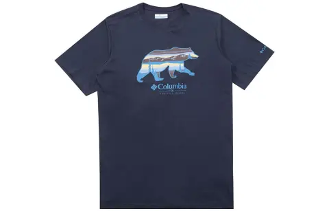 Columbia Quick Dry T Shirts Men's Blue