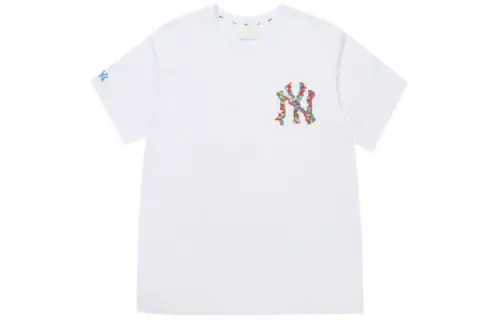 MLB Drop Shoulder Sleeve T Shirt Unisex White
