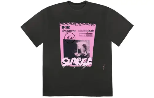Travis Scott Cactus Jack For Fragment Pink Sunrise T shirt