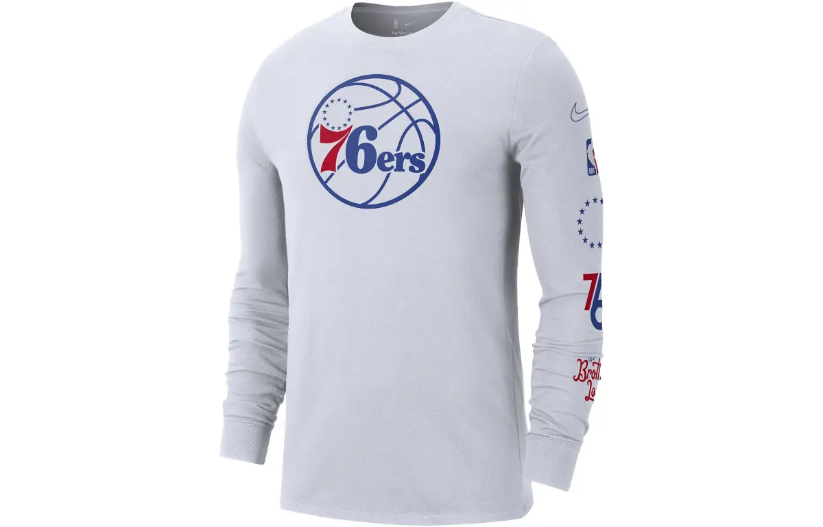 Nike T-Shirts Men's White Crew Neck Moderate Straight Fit