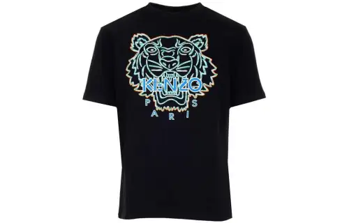 KENZO T Shirts Men's Black Crew Neck Moderate Straight Fit