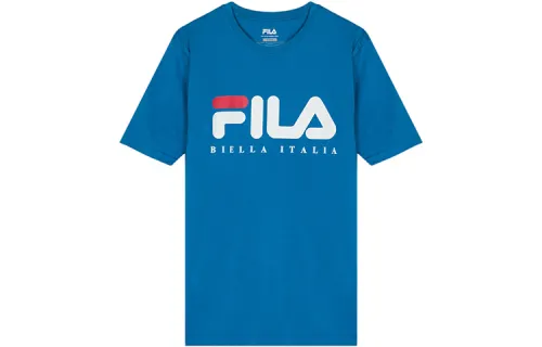 FILA T Shirts Men's Blue Crew Neck Moderate