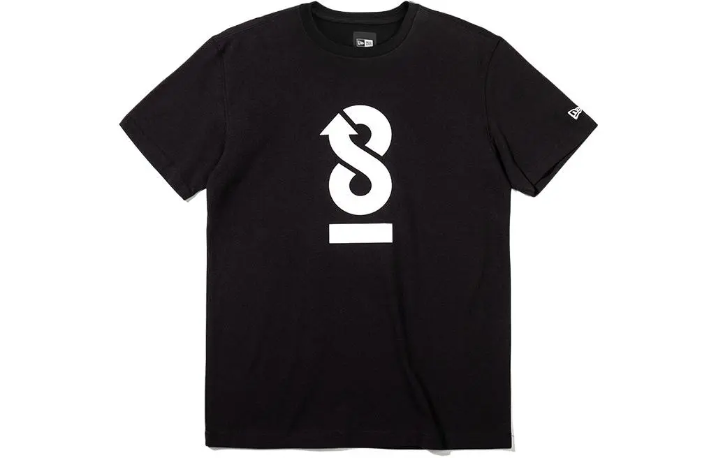 New Era T-Shirts Unisex Black Crew Neck Moderate Straight Fit