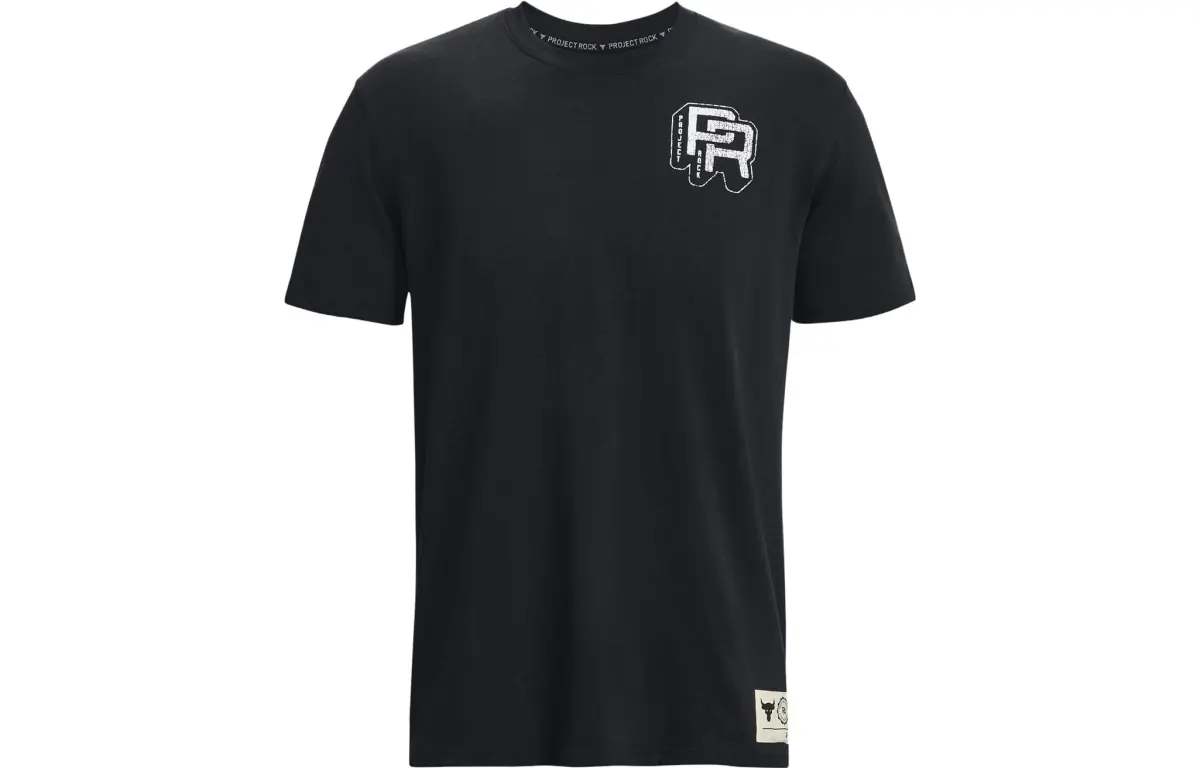 Under Armour Men Project Rock Training Heavyweight T-Shirt Black